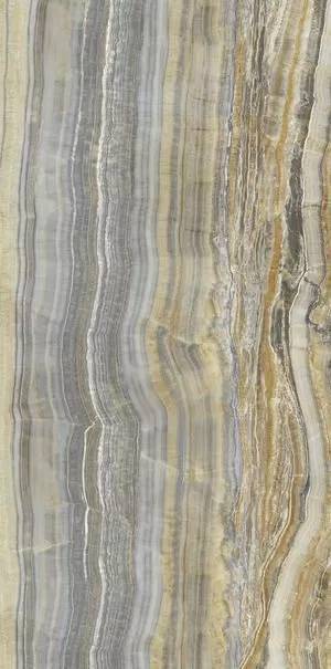 Керамогранит Ariostea Ultra Onici UO6SK300557 Grey Onyx Vein Cut Levigato Silk 150x300