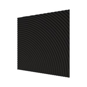 Стеновая квадратная панель МДФ Ликорн Круги черная 50x50x0.8