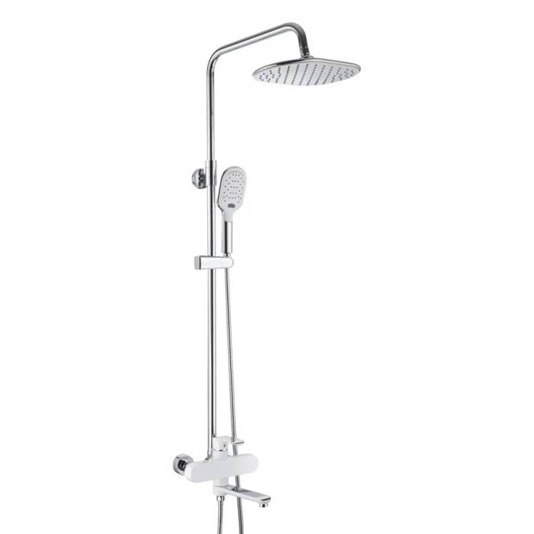 Душевая система Rose R2136F белый, хром
