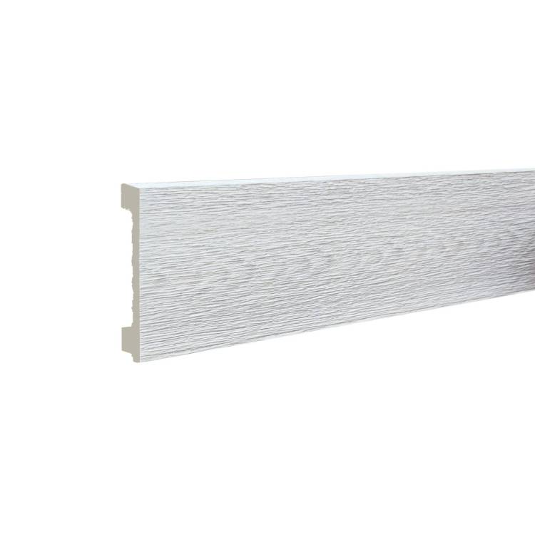 Плинтус ТД Меридиан P1-130-N напольный с тиснением 2400x80x12