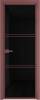 Межкомнатная дверь Profil Doors 3 AX цвет профиля Красный антрацит, стекло безопасное 6 мм черный триплекс 700x2000