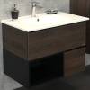 Тумба с раковиной Comforty Франкфурт-75 00004150531 дуб шоколадно-коричневый