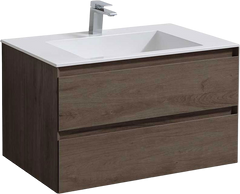 Тумба для комплекта Vincea Luka 80 подвесная, 2 ящика, темный дуб