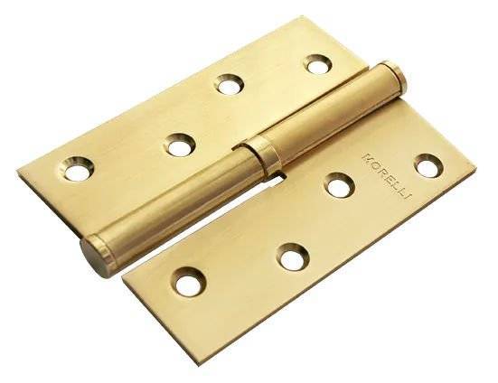 Петля дверная универсальная Morelli Simple MSD 100X70X2.5 SG L мат. золото