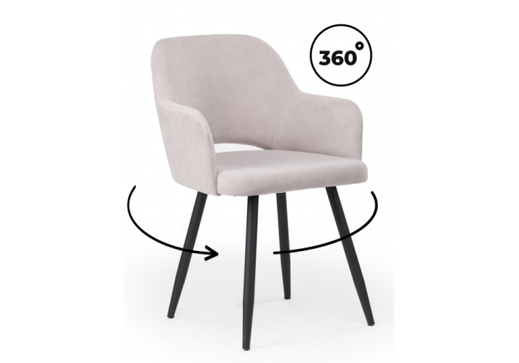 Стул на металлокаркасе Notta Эолин 631732 Светло-серый (glory 36)