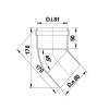 Угол Termica 45 d=80мм п/м TAU845 фото 2
