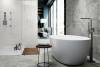 Керамическая плитка Porcelanite Dos Monaco 1217 White Relieve Wave Ret 40x120 фото 2