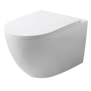 Унитаз подвесной Agger AT07150 безободковый, сиденье микролифт, белый