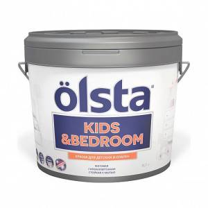 Краска интерьерная для детских и спален Olsta Kids&Bedroom база C бесцветная 9л
