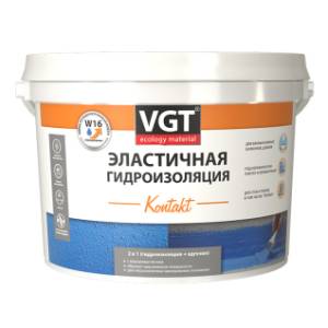 Гидроизоляция эластичная с кварцевым песком VGT Kontakt 6 кг