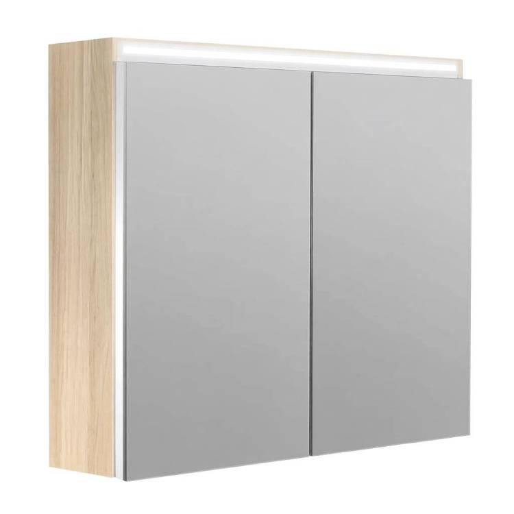 Зеркало-шкаф Armadi Art Vallessi 547-L 80 light oak с подстветкой