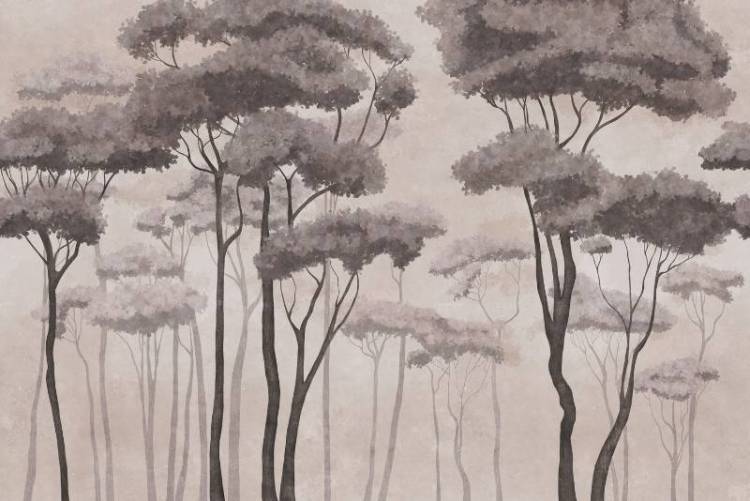 3D Фотообои Artegrafico «Высокие деревья в бежевых тонах» PRS-015 акварель