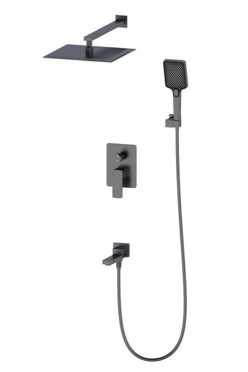 Душевой комплект Wonzon & Woghand WW-88939003-BGM темный графит