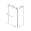 Душевой уголок Vincea Slim Soft VSR-1SS8014CLGM профиль вороненая сталь, стекло прозрачное, 140x80x200 фото 4