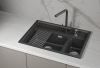 Мойка кухонная Granula Kitchen Space KS-7302i Шварц (чёрный металлик) фото 3