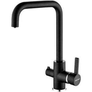 Смеситель для кухни Paulmark Logas Lo213021-418 черный металлик