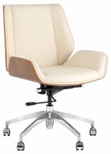 Кресло компьютерное Stool Group TopChairs Crown SN A312-A 8383-1 walnut back бежевый