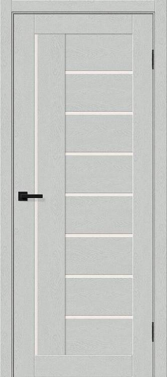 Межкомнатная дверь Bravo Браво-29 полотно Grey Silkwood, стекло Magic Fog 700x2000