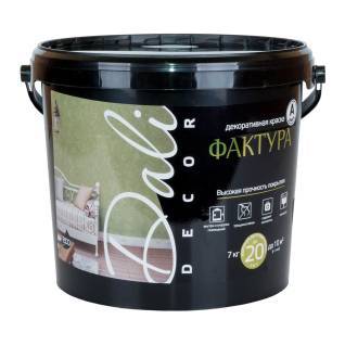 Краска декоративная фасадная износостойкая Dali Decor Фактура акриловая база А 7 кг