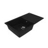 Кухонная мойка Lemark IMANDRA 840 9910031 врезная прямоугольная с крылом из кварцгранита антрацит фото 2