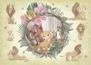 3D Фотообои Artegrafico «Повелитель саванны» KID-089 песок