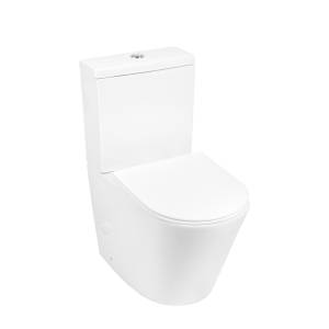 Унитаз-компакт Royce Ozzy RCT-130407WH безободковый, сиденье микролифт, белый