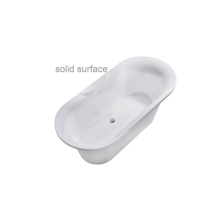 Ванна из искусственного камня Астра-Форм Монако Solid Surface 01010078 174.1x80.5 белая матовая