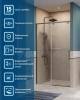 Душевая дверь в нишу BelBagno SOFT_CLOSE-1-BF-1-120-C-GM профиль оружейная сталь, стекло прозрачное, 120x200 фото 10