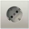 Розетка с заземлением винтовой зажим 45 градусов Jung LS 990 edelstahl ES2520-45