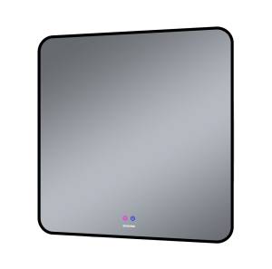 Зеркало Grossman Elegans-норма Black 1780802 800x800x45 мм, LED с сенсорным выключателем и подогревом