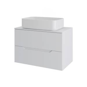 Тумба с раковиной Orange Line Li-70TuwMDF+B07-600W белый матовый, 70 см