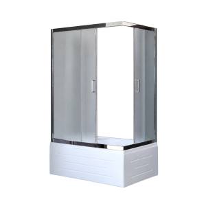 Душевой уголок Royal Bath RB 8100BP-C-CH левый, профиль хром, стекло рифленое, 100x80x200