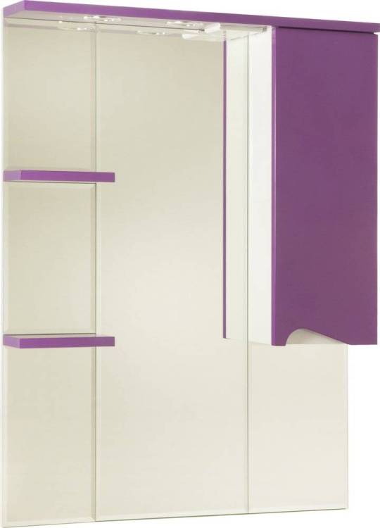 Зеркало Bellezza Эйфория 80 R фиолетовое, с подсветкой