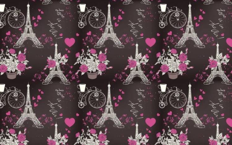 3D Фотообои Artegrafico «Романтичный фон с эйфелевой башней» PRV-036 песок