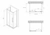 Душевой уголок Abber Schwarzer Diamant AG30130BH-S100B-S100B Черный фото 5