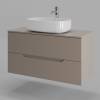 Тумба с раковиной Orange Line Li-100TuLMDF+B07-540W латте матовый, 100 см фото 2