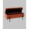 Банкетка-сундук Stool Group Болейн 20A544VF-BL-MOMO-10 с ящиком, велюр терракотовый, черные ножки 110x42 фото 4