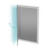 Зеркало Kerama Marazzi Tecno M 65 TE.M.mi.65 с поворотной дверцей, подсветкой и функцией антизапотевание, белое фото 3
