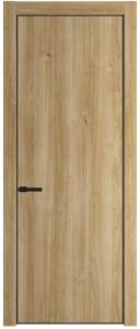 Межкомнатная дверь Profil Doors 1 NA полотно Дуб карамель, профиль черный 800x2000