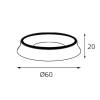 Кольцо декоративное Italline M03-046 ring black фото 2