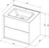 Мебель для ванной Aquanet Lino 60 дуб веллингтон, с раковиной Flat 60 фото 10