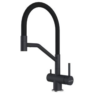 Смеситель для кухни Paulmark Rubert Ru213175-AN с гибким изливом, антрацит