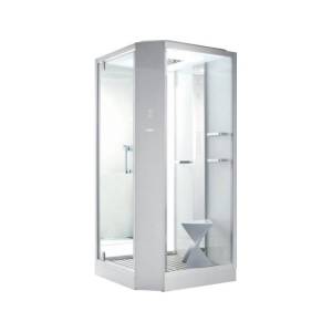 Душевая кабина Orans SR-89101LS белая, с хамамом и сиденьем