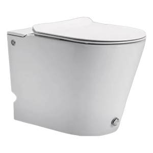 Унитаз приставной Cerutti Spa Argentera CT7267 Pulse безободковый, с крышкой-сиденьем микролифт