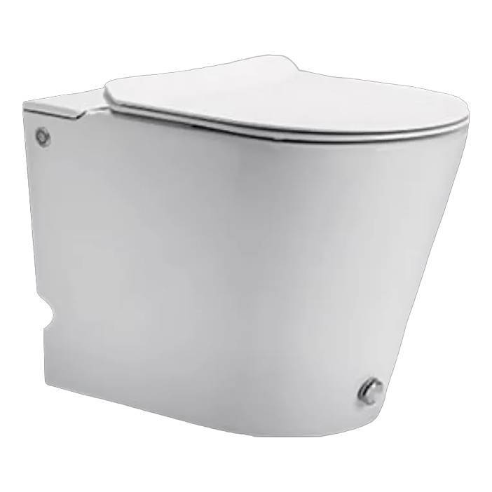 Унитаз приставной Cerutti Spa Argentera CT7267 Pulse безободковый, с крышкой-сиденьем микролифт