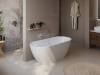 Акриловая ванна BelBagno Uno BB701-1500-730-K отдельностоящая, овальная, с ножками, со сливом-переливом, с донным клапаном фото 5