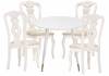 Обеденная группа Woodville Эдолина 579070 white, butter white, стулья ткань