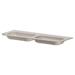 Раковина Armadi Art Voi 786-140-SF-C без отв. двойная, Stone Finish Cashmere, 140см