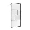 Душевая перегородка Vincea Walk-In HC Art VSW-1HC800CFB 800x2000, профиль черный, стекло прозрачное/рифленое фото 4