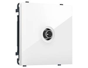Комплект механизма TV розетки проходной Ambrella Volt Sigma MS113030 белый глянец